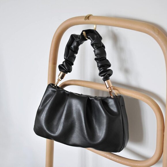 Women Shoulder Handbag Soft Vegan Leather Hobo Chain Cross body Bag - Picture 2 of 7